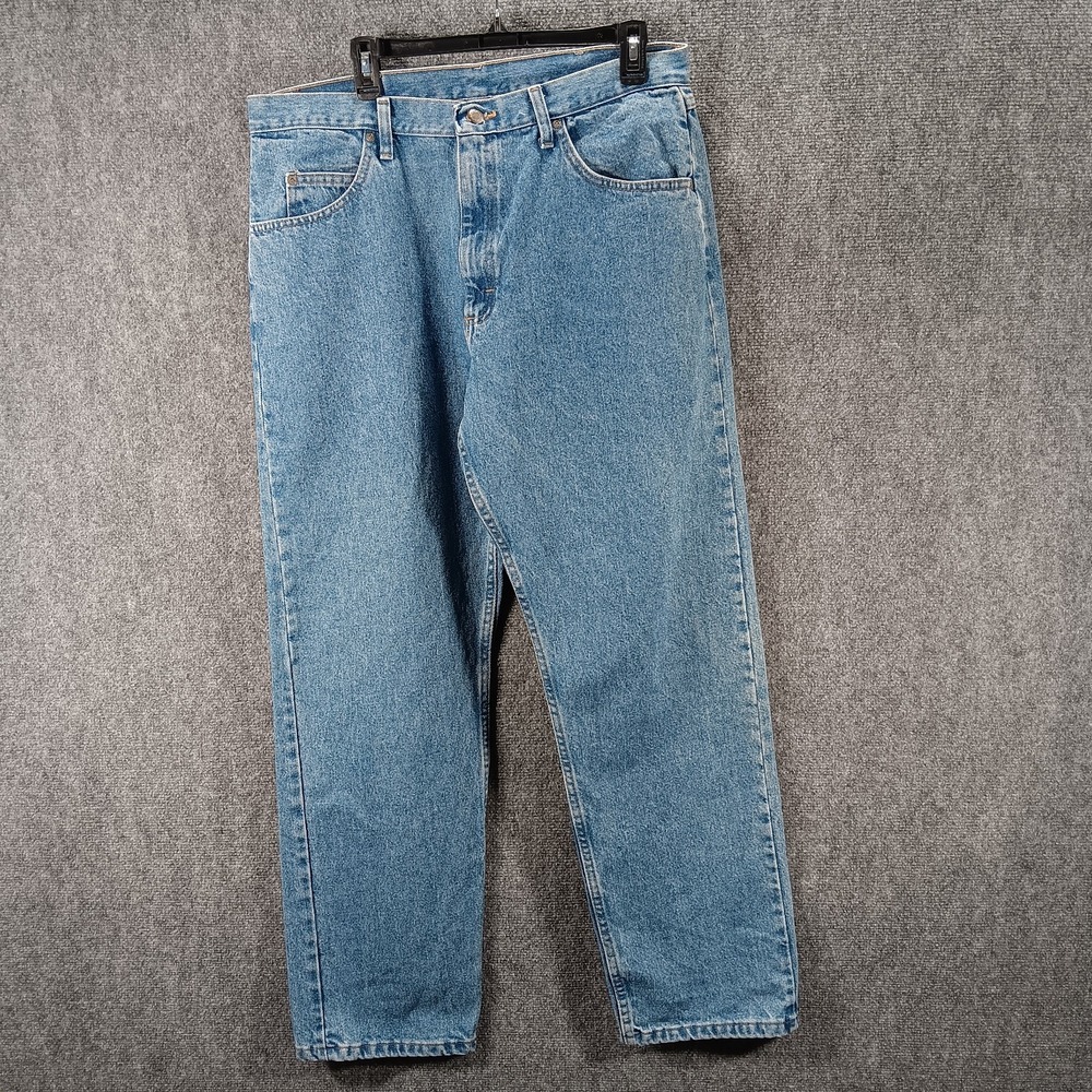 Wrangler Five Star Premium Jeans Mens 36x32 Blue Denim Relaxed High Rise 96CFWLD